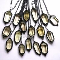 hotx【DT】 NM40650 Terminated Citrine Necklace Witchy Wicca Goth Boho Statement Jewelry