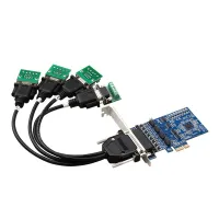 1 Piece PCI Expansion 4 Ports RS422 RS485 Expansion Card PCI-E to RS-422 RS-485 Multi-Serial Card Industrial Protector PC+Metal