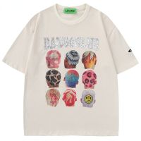 【New】ฤดูร้อนผู้ชายขนาดใหญ่แขนสั้นเสื้อ Hip Hop ทรงผมกราฟิกพิมพ์เสื้อ T Streetwear Harajuku Casual ฝ้าย Tops Tees