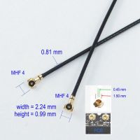 MHF4 to MHF 4 VI IPX IPEX 0.81mm black Cable RF Pigtail Coax Jumper Antenna on PCB Mount Socket Jack Female connector