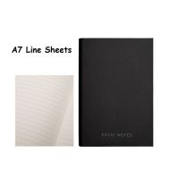 A5 A7 สมุดโน๊ตสีดำและวารสาร Blank Line Diary Planner Organizer DIY Agenda Note Book Back to School Business Travel Handbook