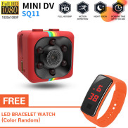 Có đồng hồ LED miễn phíSQ11 mini Camera HD 960P small cam Sensor Night