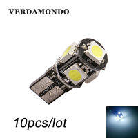 10 Pcs T10 W5W Auto LED Lights Canbus 5 SMD 5050 Side Marker Dome Reading Door Bulb White 194 168 DC 12V Car License Plate Lamp