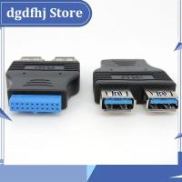 Dgdfhj Shop Dual Port USB 3.0 to Motherboard Mainboard Internal 20pin Header Adapter 20-pins to 2 X USB A Female