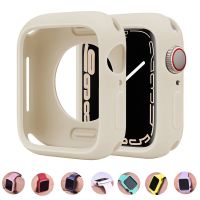 Soft Silicone Case for Apple Watch 45mm 41mm 40mm 44mm 42mm 38mm Bumper Cover Protection Shell for iWatch Series 8 7 6 SE 5 4 3