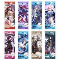 hyfvbujh☫◐  Honkai Rail Figure Scroll Painting Seele 7th Himeko Yuan Wall Hanging Anime Poster Room