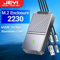 JEYI 2230 Nvme กล่อง SSD PCIE USB3.2 10Gbps ตัวแปลงตู้ SSD SATA SSD Enclosure M.2กล่องดิสก์แบบแข็งภายนอกรองรับการตัดแต่ง UASP