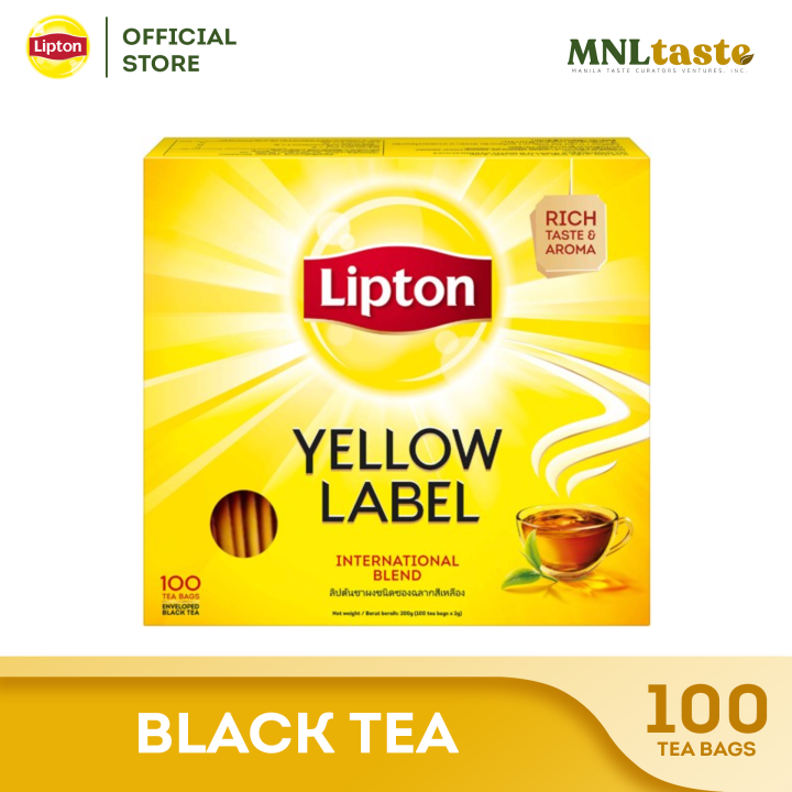 Lipton Yellow Label Black Tea 100 Individually Enveloped Tea Bags ...