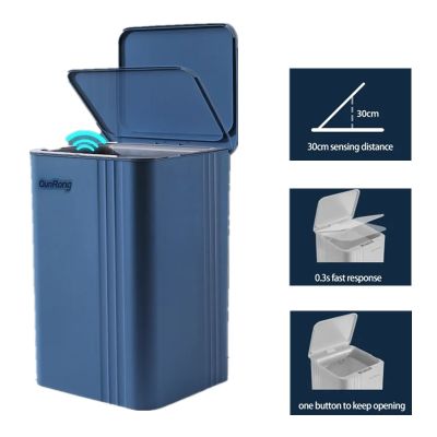 ถังถังขยะอัจฉริยะอัตโนมัติถังขยะอัจฉริยะสำหรับห้องน้ำห้องครัวที่บ้านถังขยะกันน้ำแบบไม่ต้องสัมผัสถัง J05ใส่ขยะ