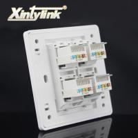 [HOT GELLXKOWOIGHIO 527] Xintylink Rj45ซ็อกเก็ตแจ็ค Modular 4พอร์ต Cat5e Cat6 Keystone สีขาว Pc ผนังใบหน้าแผ่น F Aceplate Toolless ผนังซ็อกเก็ตแผง86มิลลิเมตร