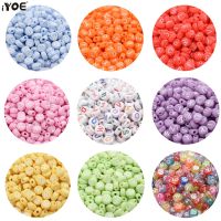 100/200/300pcs Acrylic Letter Beads Round Flat Alphabet Loose Spacer Jewelry Beads for Making Handmade Bracelet Ring Earring