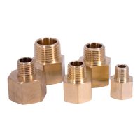 1/8 1/4 3/8 1/2 NPT Female Male Hex Reducer Reducing Bushing Brass Pipe Fitting Connector Coupler Adapter for Pressure Gauge