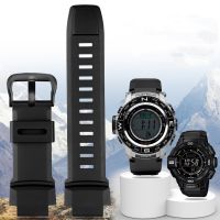 ▬✠❁ Watch strap is suitable for CASIO mountaineering series PRG-260 / 270 / 500 PRW-3500 / 2500 / 5100 silicone strap 18mm