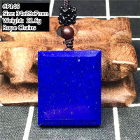 Natural Royal Blue lapis lazuli Pendant For Women Men Wealth Luck Gift Crystal Stone 34x29x7mm Beads Rope Chains Jewelry AAAAA