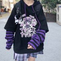 ☈● Japanese Moletom Anime Hoodies Cartoon E Girl Y2K Gothic Harajuku Aesthetic Zip Up Hoodie Pullover Women Sweatshirts Emo Clothes