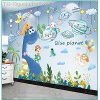 Wall stickers❧✔❅ 13guejudroto1971 Cartoon Animals Adesivos de parede DIY Espaço Sideral Planetas Foguete Estrelas Decalques para Crianças Baby Bedroom Decoração Casa