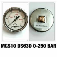 "NUOVA FIMA" Pressure gauge เกจวัดแรงดัน ขนาดหน้าปัด2.5"  Range 0-250Bar เกลียวออกหลัง1/4"