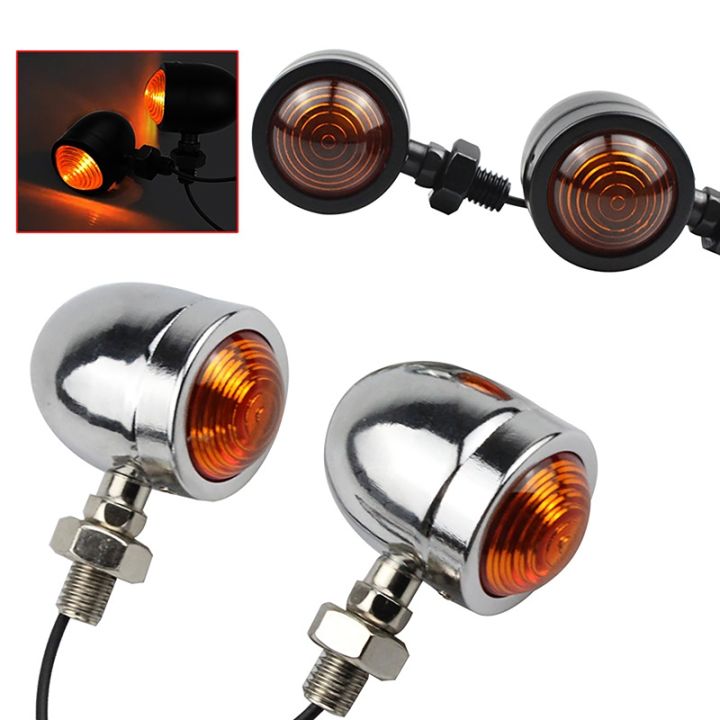 amber-motorbike-blinker-headlight-12v-indicator-lamp-bullet-chrome-2pcs-black-motorcycle-turn-signal-light
