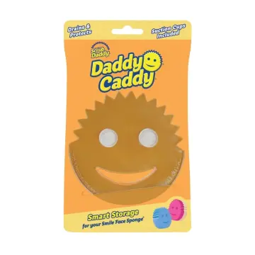 Scrub Daddy Sponge Holder - Daddy Caddy - Sink Sponge Holder with Suction  Cups for Smiley Face Sponge - Sink Organizer for Kitchen and Bathroom -  Self