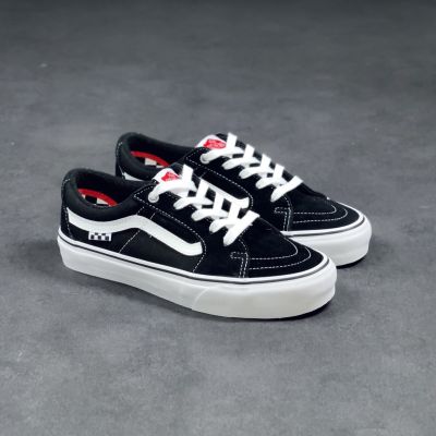 2024 Cod VansII SK8-LOW PRO Black and White Classic Side Checkerboard Low-cut Vulcanized Canvas Sneakers