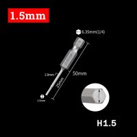 ฆ้อนแม่เหล็กบิตความยาว50มิลลิเมตร H0.9 H1.3 H3.4 H1.5 H2 H2.5 H3 H4 H5 H6 H8 H10 H12ข้อต่อไขควง1/4 "สว่านกระแทกก้านหกเหลี่ยม