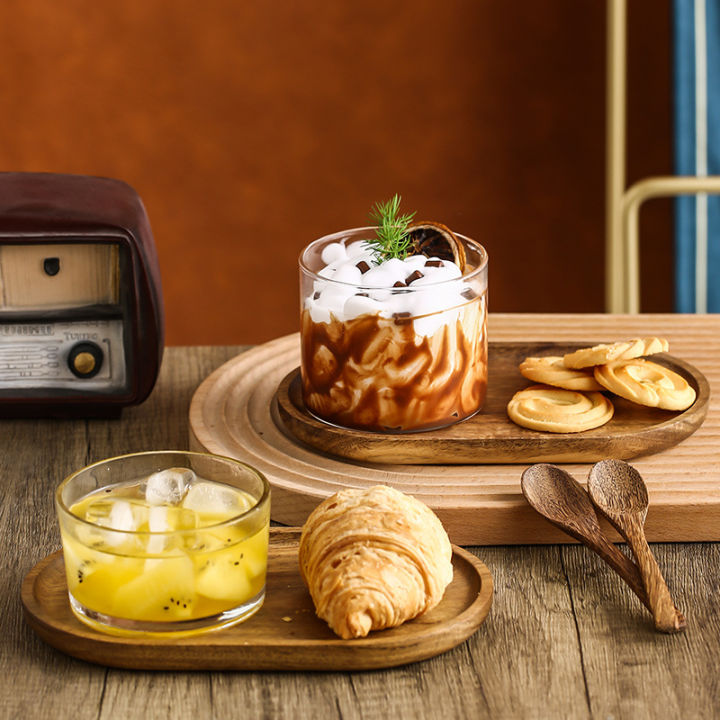 ถาดใส่อาหารสไตล์ญี่ปุ่นถาดไม้แบบญี่ปุ่นสำหรับตกแต่งโต๊ะในครัวจานไม้จานเค้กกล่องใส่ของในรถยนต์
