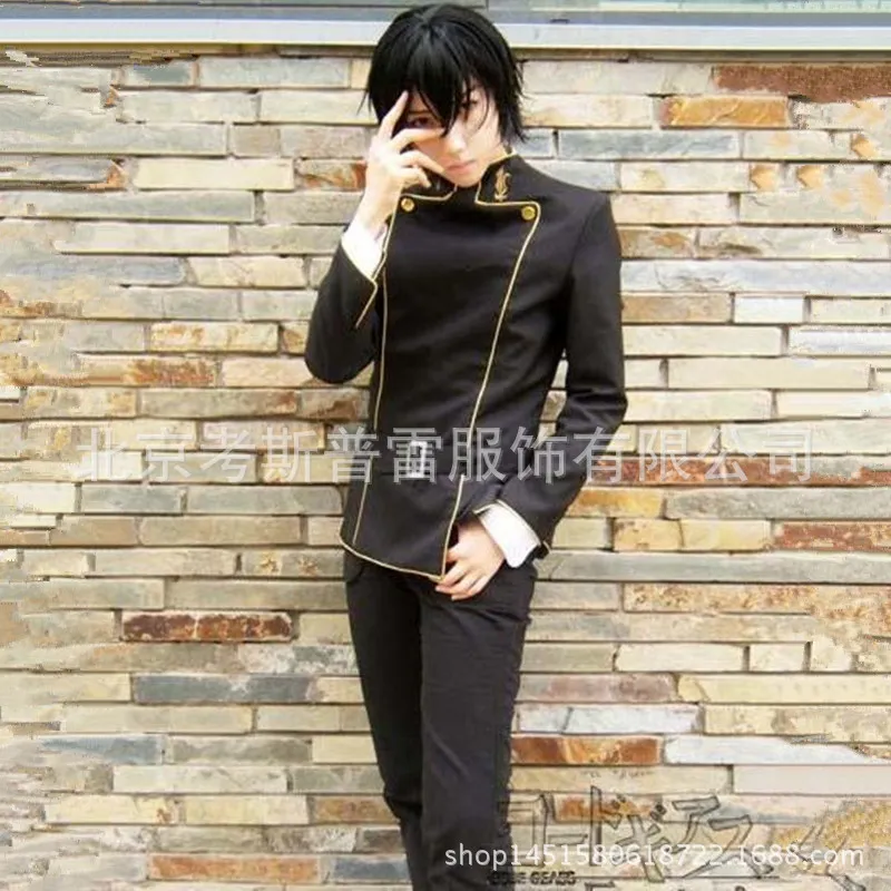 Anime Code Geass Cos Lelouch Cosplay Costume Outfit (with Cloak