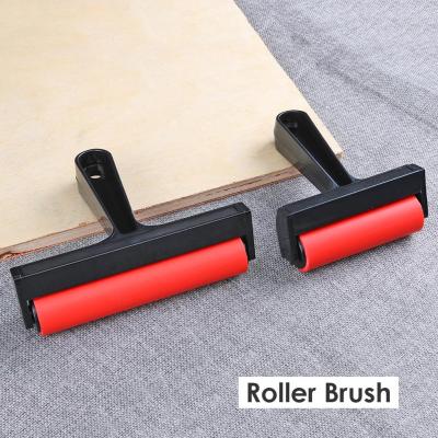 Rubber Roller Brush DIY Diamond Painting Brushing Craft Art Drawing Tools Red Roller Painting Roller Wall Paint Application Paint Tools Accessories