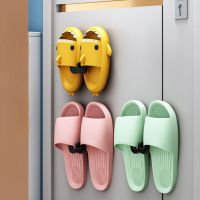 Slippers Rack  Wall Mounted Non Perforated Bathroom Wall Toilet Door Drainage Rack Storage Rack Bathroom Bathroom Counter Storage