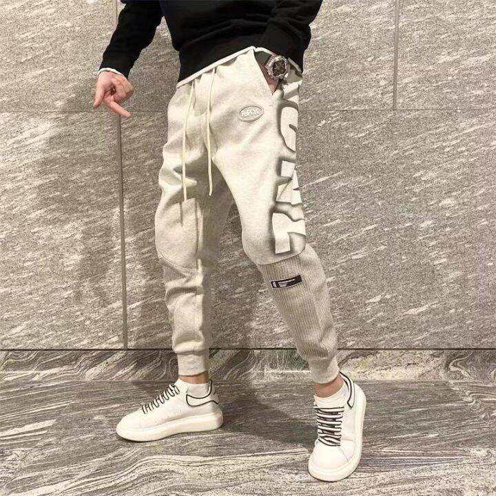 nghg-mall-high-quality-brands-internet-celebrity-with-the-same-9-point-pants-mens-korean-version-slim-fitting-and-versatile-spirit-mens-trendy-mens-pants