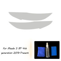 2 Pcs Car Headlight Protective Film Vinyl Protection Transparent TPU Decal Sticker for Mazda 3 BP 2019-Present Accessories