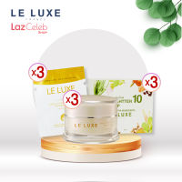 Le Luxe France Absolute Cream 30g. 3 กระปุก ฟรี 3ซอง ฟรีสบู่ไบรเท็น 3 ก้อน : ครีมมาส์ก บำรุง รักษาฝ้า สูตรเข้มข้น บำรุงผิวหน้า