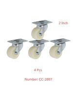 4 Pcs/Lot 2 Inch White Pp Flat Universal Caster Manufacturer Industrial Cart Wheel Silent