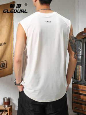 original American style ice silk sleeveless t-shirt mens quick-drying vest mens summer light and loose sports fitness vest