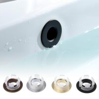 Bathroom Basin Faucet Sink Overflow Cover Brass Six-foot Ring Insert Replacement For 23-25 mm Round Overflow Hole Durable