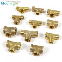 ┇✔✎ 1Pc Pneumatic Brass Pipe fitting Male-Female Thread conversion connect 1/8 1/4 3/8 BSP Tee Type copper water oil gas adapter