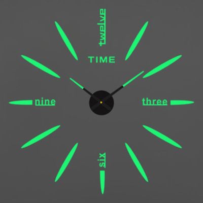 นาฬิกา3D ติดผนังขนาดใหญ่นาฬิกาติดผนัง DIY ไร้กรอบทันสมัยแบบใหม่กระจกอะคริลิคตัวเลขสติ๊กเกอร์ติดผนังสำหรับของตกแต่งโฮมออฟฟิศ Horloge