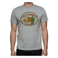 100% Cotton Comfortable Fit Men tshirts California Grown Vegan Healthy Weed 420 Funny Interesting Tee for Men  B6Q8