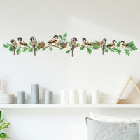 Cute Birds Nest Twigs Wall stickers Living Room Background Childrens Room Decoration Wallpaper Mural Home Decor Nursery Sticker