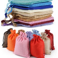 [HOT YAPJLIXCXWW 549] 10Pcs Jute Natural Burlap Bag Jute Gift Bags Multi Size Jewelry Travel Storage Pouch Mini Candy Jute Packing Bags For Gift Bag