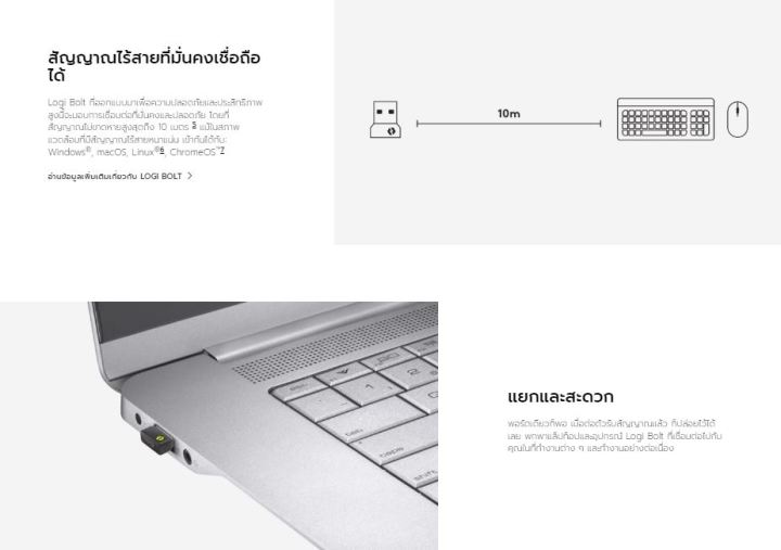 logitech-usb-receiver-ตัวรับสัญญาณ-usb-สำหรับใช้กับเมาส์และคีย์บอร์ดไร้สาย-logi-bolt