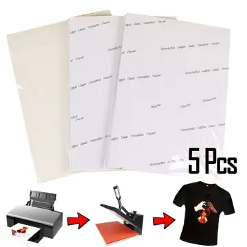 10Pcs A4 Heat Press Transfer Paper T-Shirt Iron-on Fabric Inkjet Printer  Mug DIY