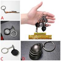 “：{+ PUBG Keychain Battlegrounds Backpack Armor Helmet Pan Key Chain Ring Army Jewelry For Souvenir Cosplay Props Holder Bags