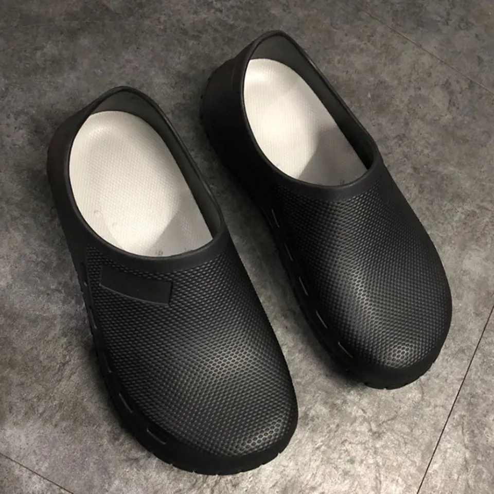 Buy IKCSHOE Flat Chef Non-Slip Safety Oil Water Resistant Casual Clog Shoe  for Women and Men (35) Black at .in