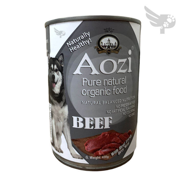 AOZI DOG 430g CAN - BEEF FLAVOR - DOG WET FOOD IN CAN - PURE NATURAL ...