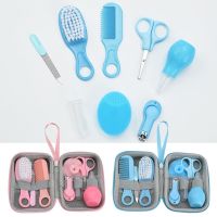 8Pcs/set Convenient Nose Aspirator Infant Grooming Brush Safety Healthcare Baby Care Set Baby Nail Clippers Nail Care