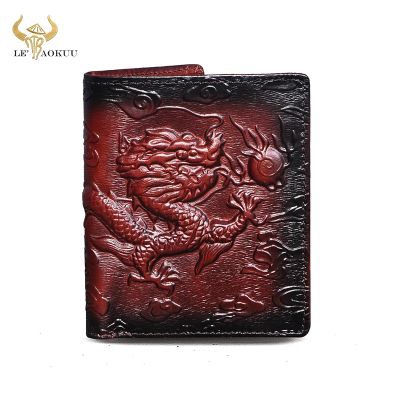 （Layor wallet） ผู้ชายขายร้อน39; S ชายออกแบบแฟชั่นที่มีคุณภาพหนังธุรกิจผู้ถือบัตรมังกรของขวัญแนวตั้งมาตรฐานกระเป๋าสตางค์กระเป๋าบาง1010