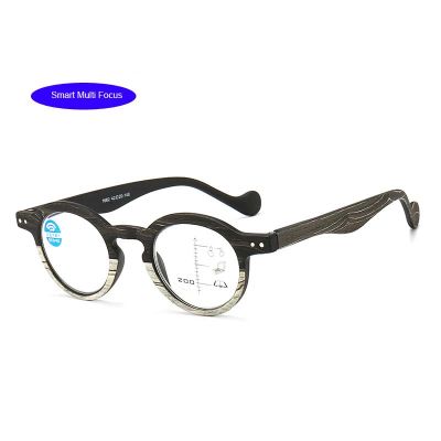 ใหม่รอบผู้หญิงผู้ชายก้าวหน้า multifocal แว่นตาแว่นอ่านหนังสือสำหรับอ่านใกล้ไกลสายตาป้องกันแสงสีฟ้า