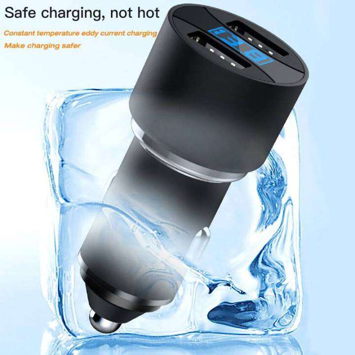 ที่ชาร์จในรถ-5a-ที่ชาร์จแบตในรถ-ชาร์จเร็ว-usb-car-charger-quick-charge-หัวชาร์จ-อะแดปเตอร์-ชาร์จในรถ-qc3-0-มีจอบอกโวลต์-รถยนต์