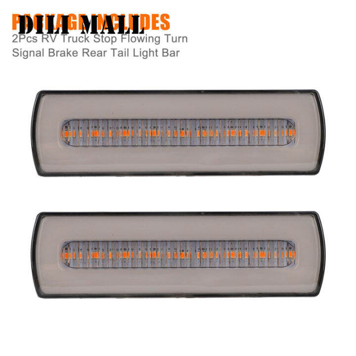 2ชิ้น40smd-led-rv-รถพ่วงหยุดไหลสัญญาณไฟเลี้ยวเบรคไฟท้ายด้านหลังบาร์ไฟหน้ารถ-ip67กันน้ำ